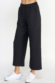 Quilted  Pants- Black
