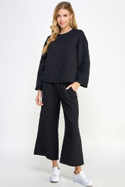 Quilted  Pants- Black