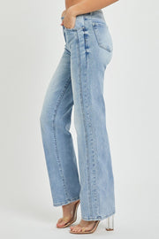 Risen Jeans- Mid Rise Straight Jean