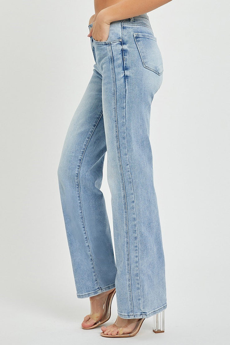 Risen Jeans- Mid Rise Straight Jean