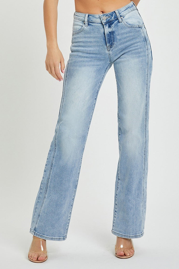 Risen Jeans- Mid Rise Straight Jean