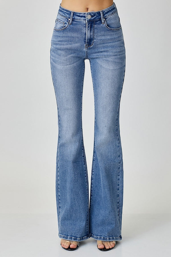 Risen Jeans- Mid Rise Basic Flare