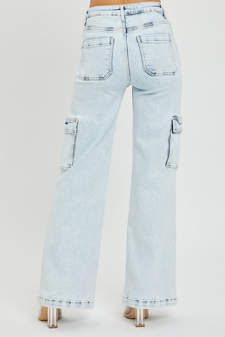 Risen Jeans- High Rise Wide Cargo