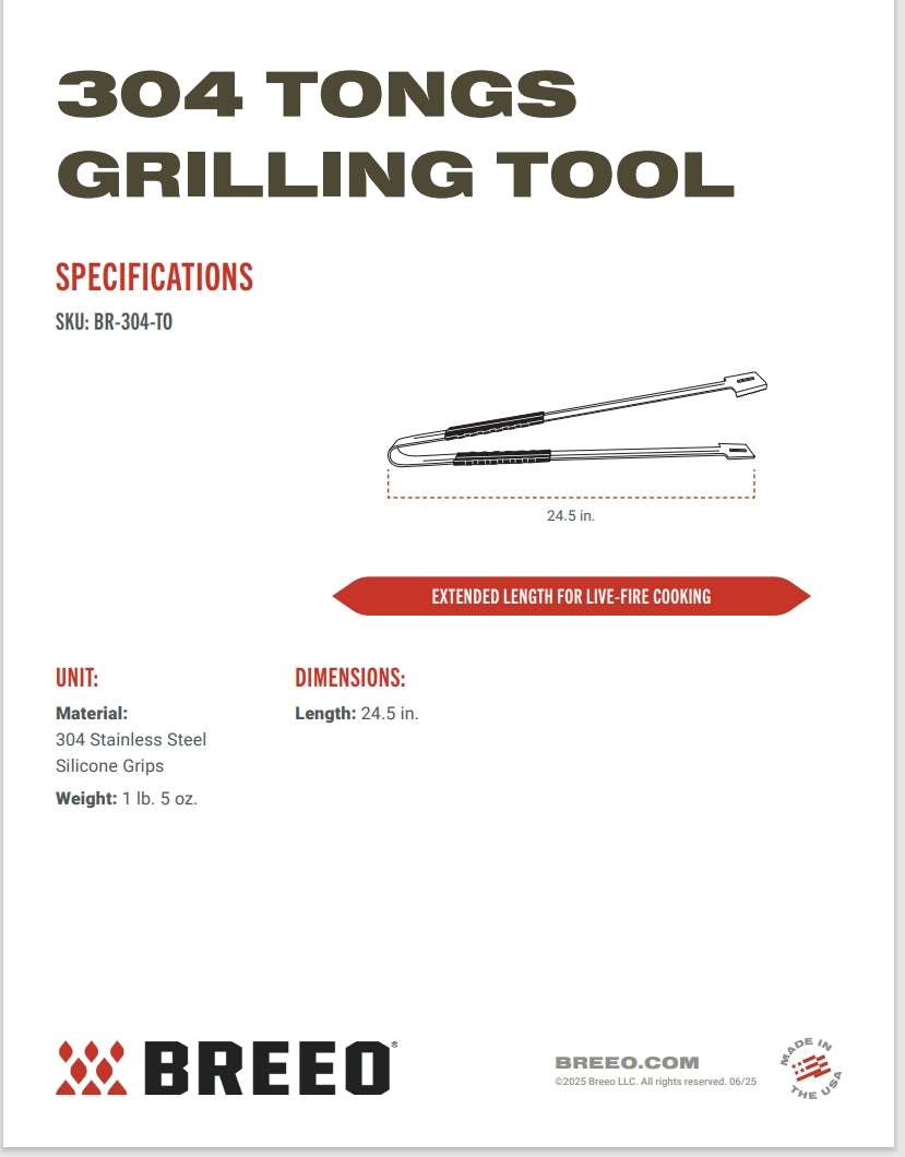 Breeo 304 Grilling Tools - 24" For Fire Pits