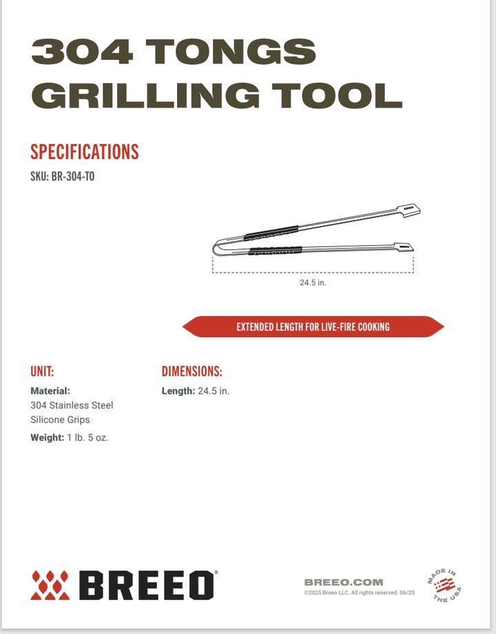 Breeo 304 Grilling Tools - 24" For Fire Pits