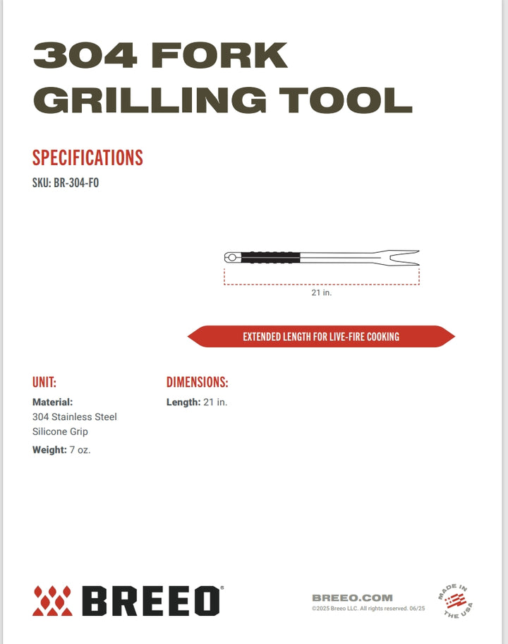 Breeo 304 Grilling Tools - 24" For Fire Pits