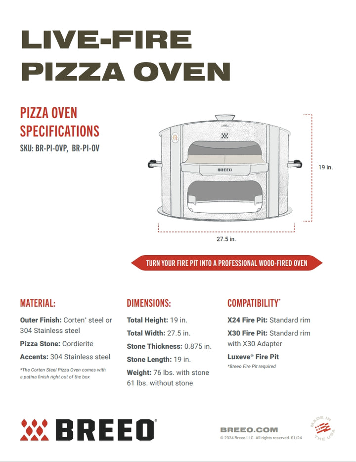 Live-Fire Wood Outdoor Pizza Oven