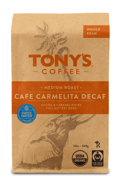 Tony's Coffee Cafe Carmelita Decaf 12 Oz. Drip Grind