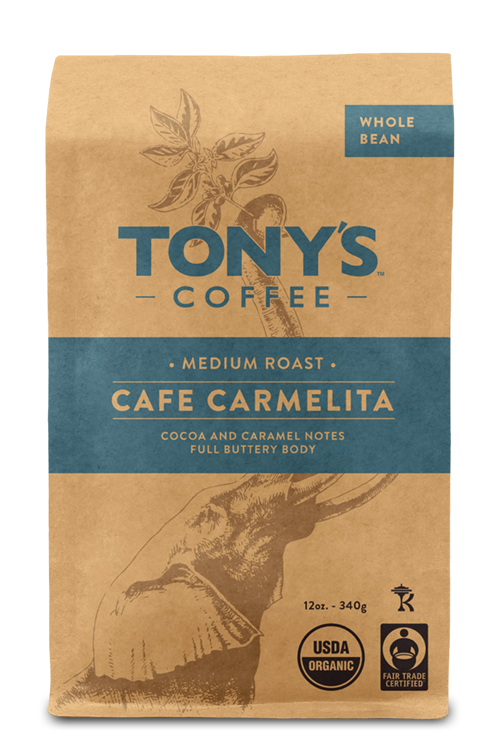 Tony's Coffee Cafe Carmelita 12 Oz. Whole Bean