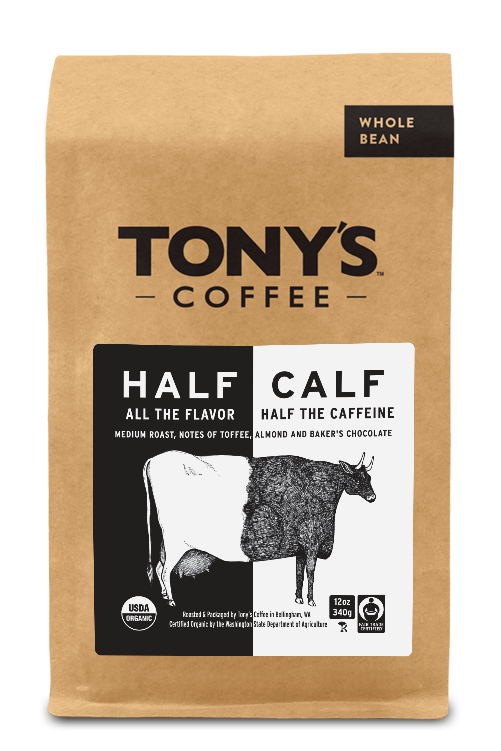 Tony's Coffee Half Calf 12 Oz. Drip Grind