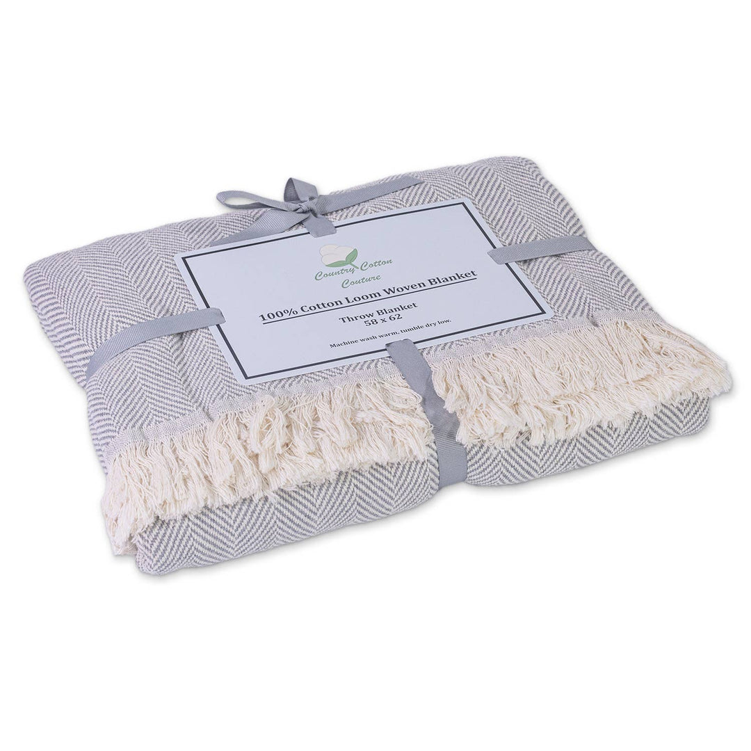 100% Cotton Patterned Throw Blankets – 58″ x 62″