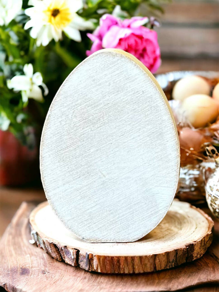 Primitive Rustic Wood Easter Egg Shelf Sitter