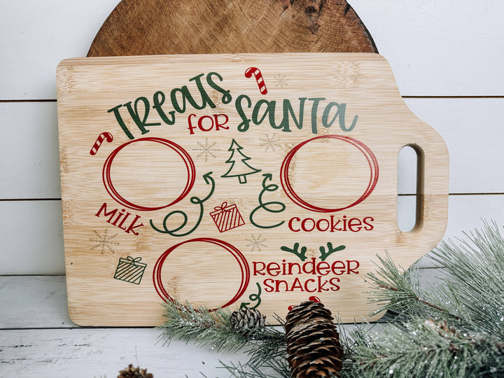 Santa Cookie Tray, Milk and Cookie Platter