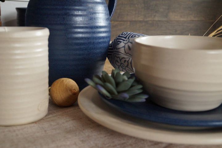 Farmhouse Ridges Salad Plate - Denim