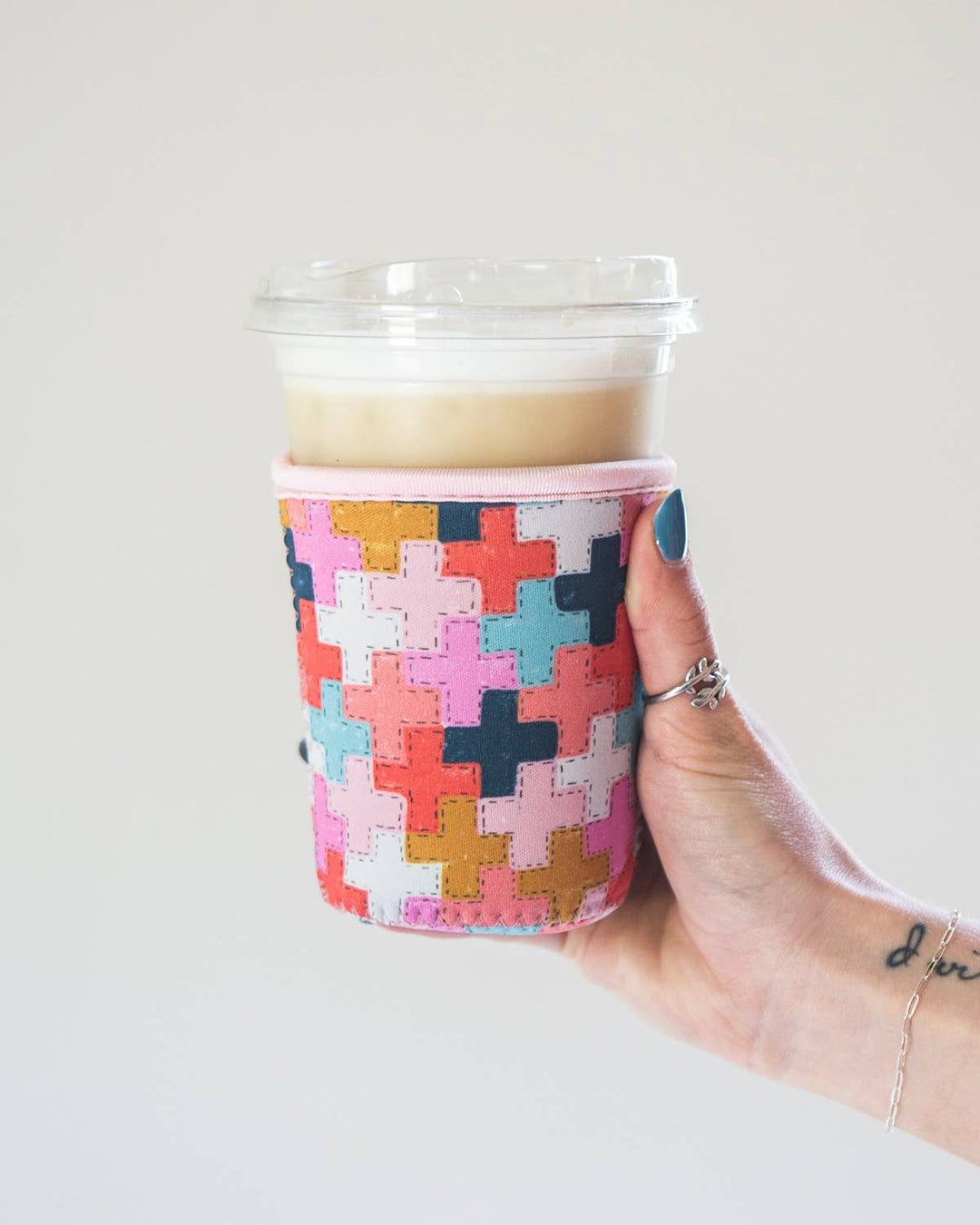 Cross Quilt Coffee Cup Sleeve