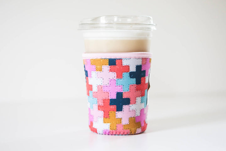 Cross Quilt Coffee Cup Sleeve