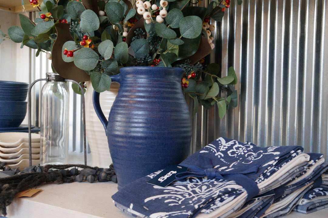 Farmhouse Ridges Salad Plate - Denim