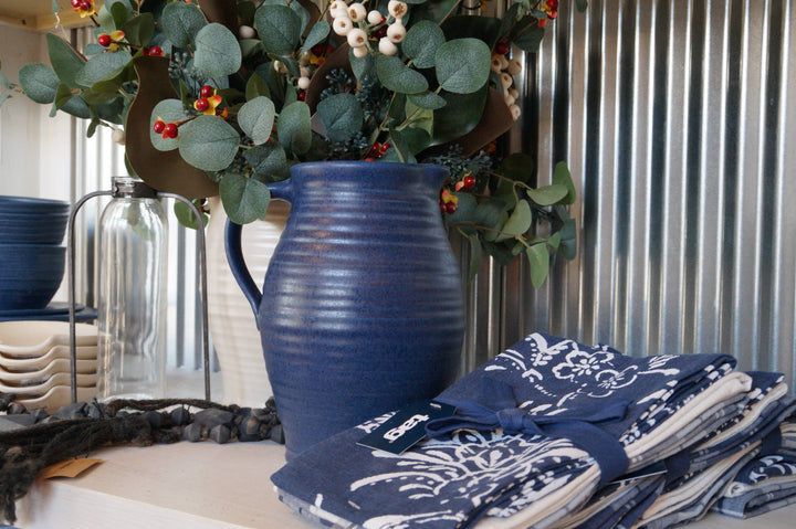 Farmhouse Ridges Salad Plate - Denim