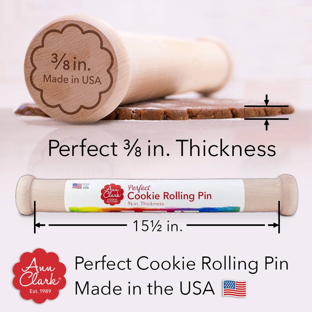 Perfect Cookie Rolling Pin 3/8" Fixed Depth