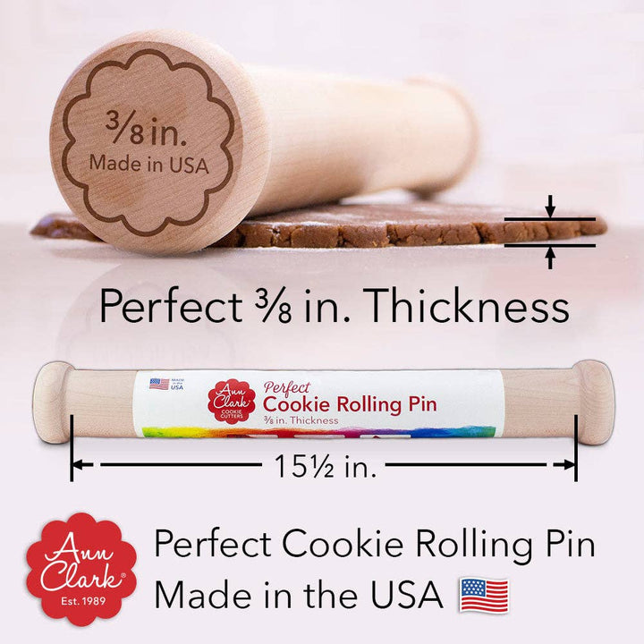 Perfect Cookie Rolling Pin 3/8" Fixed Depth