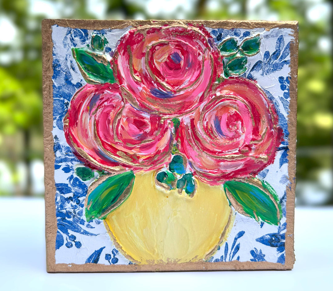 Chinoiserie Floral Block