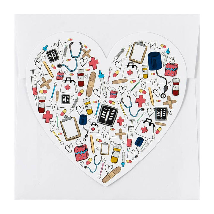 Love for Healthcare Workers Thank You Greeting Card