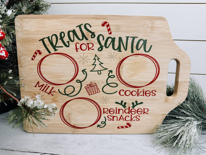 Santa Cookie Tray, Milk and Cookie Platter