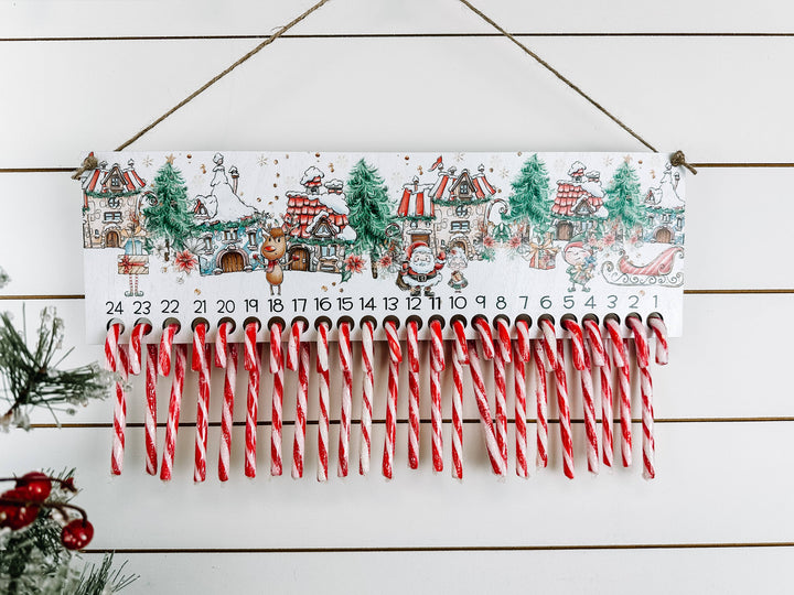 Candy Cane Advent Countdown Calendar