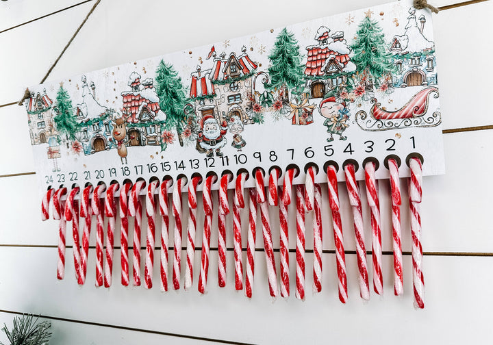 Candy Cane Advent Countdown Calendar