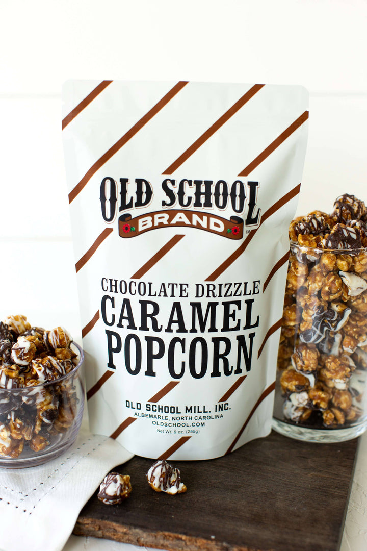 Chocolate Drizzle Caramel Popcorn