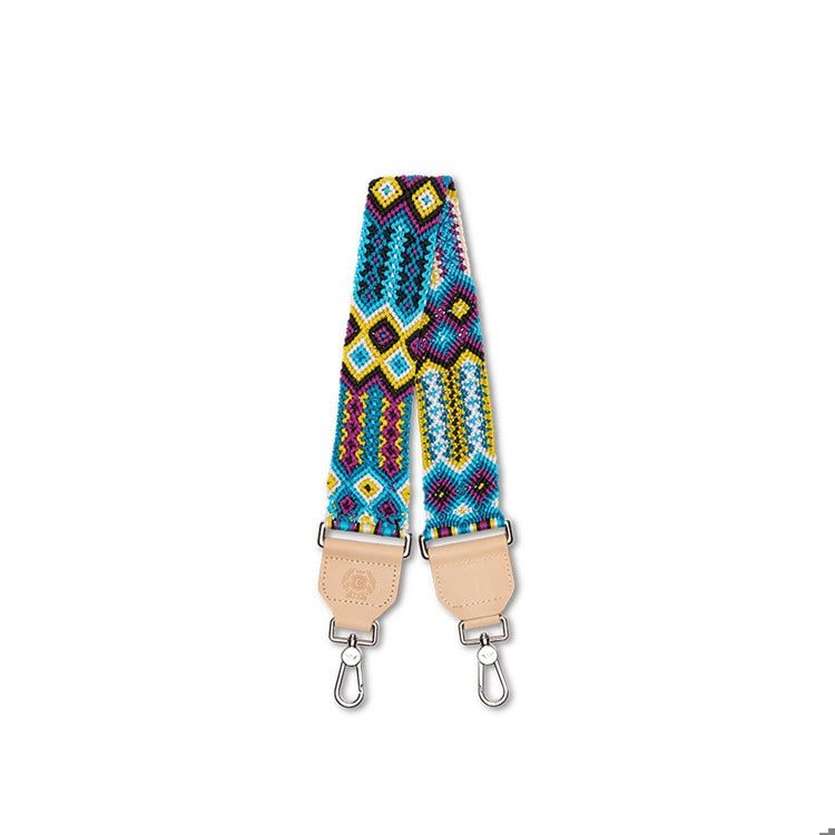 Wide Woven Shoulder Strap, Blueberry