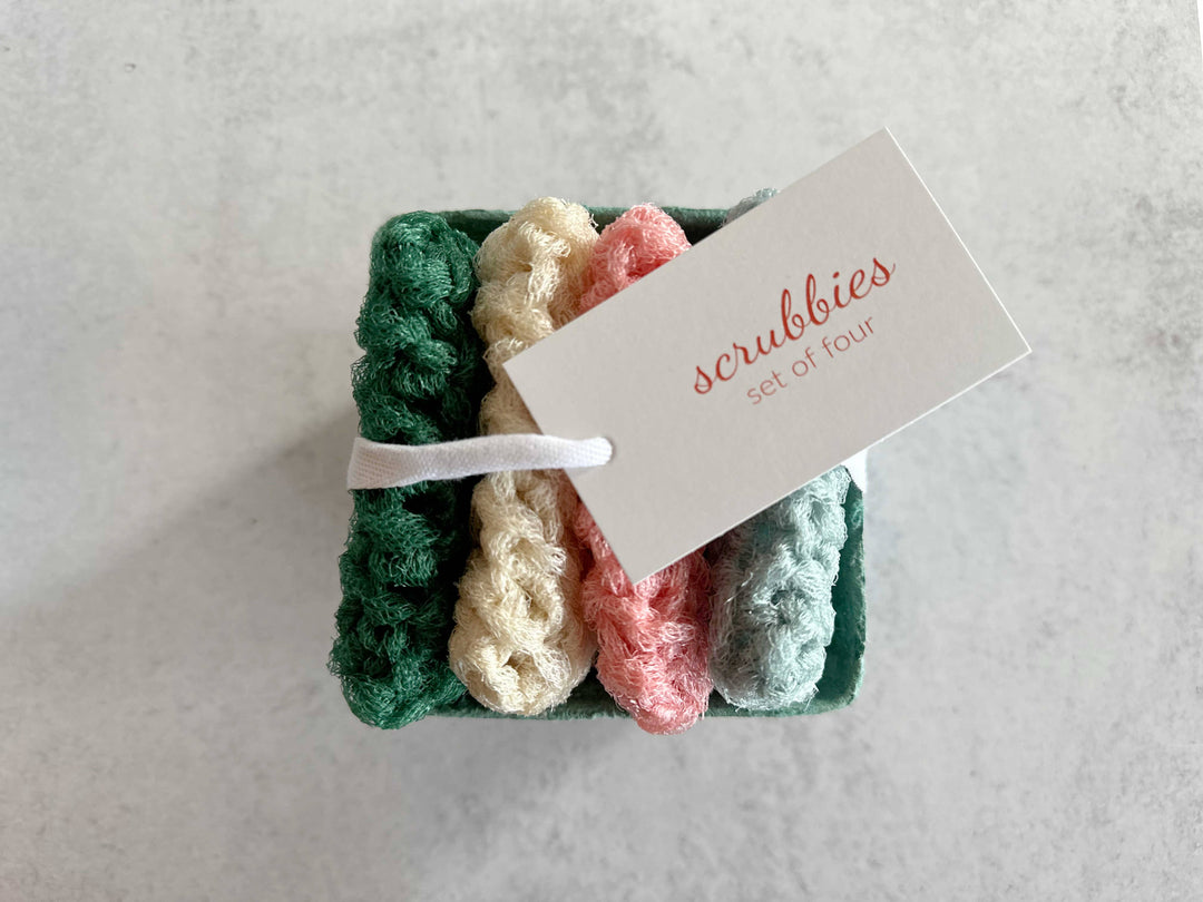 Scrubbies in a Berry Basket - Dish Scrubbies