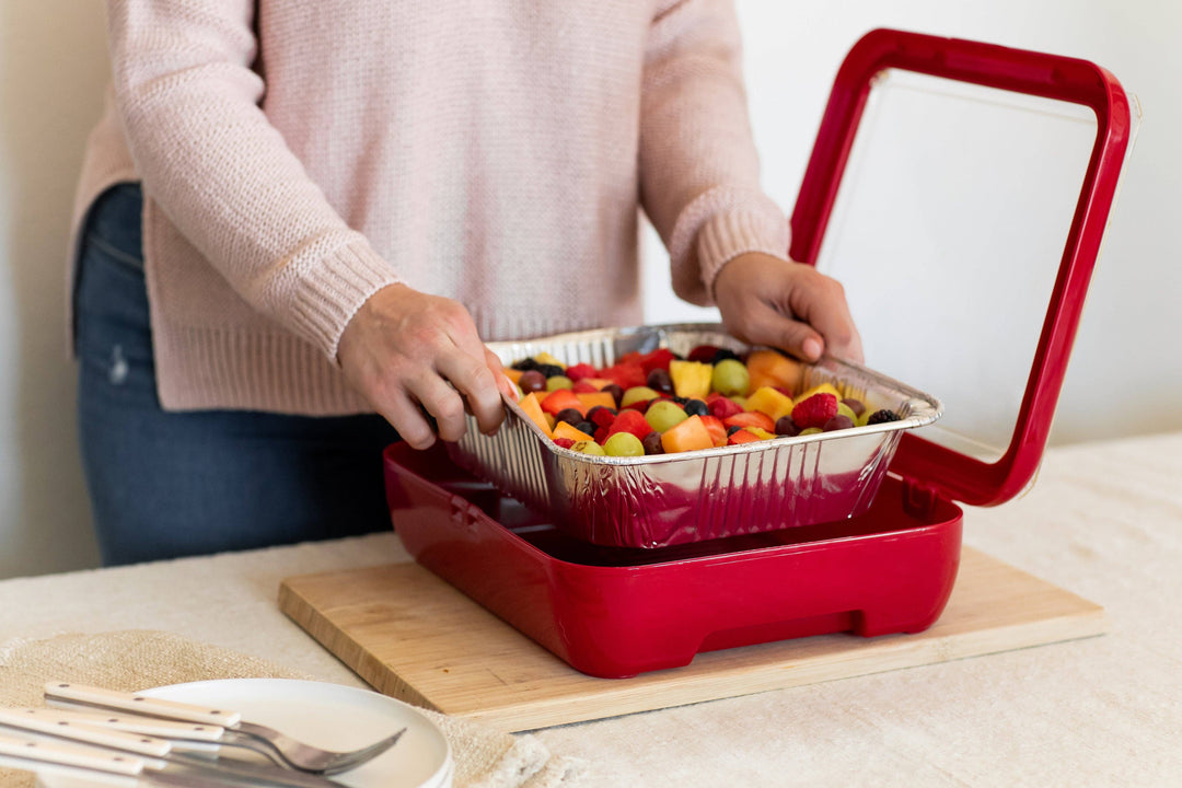 Classic Set - Pan Frame w/ Lid &amp; Serving Spoon - Red