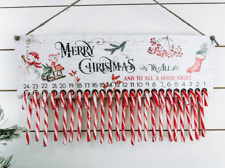 Candy Cane Advent Countdown Calendar