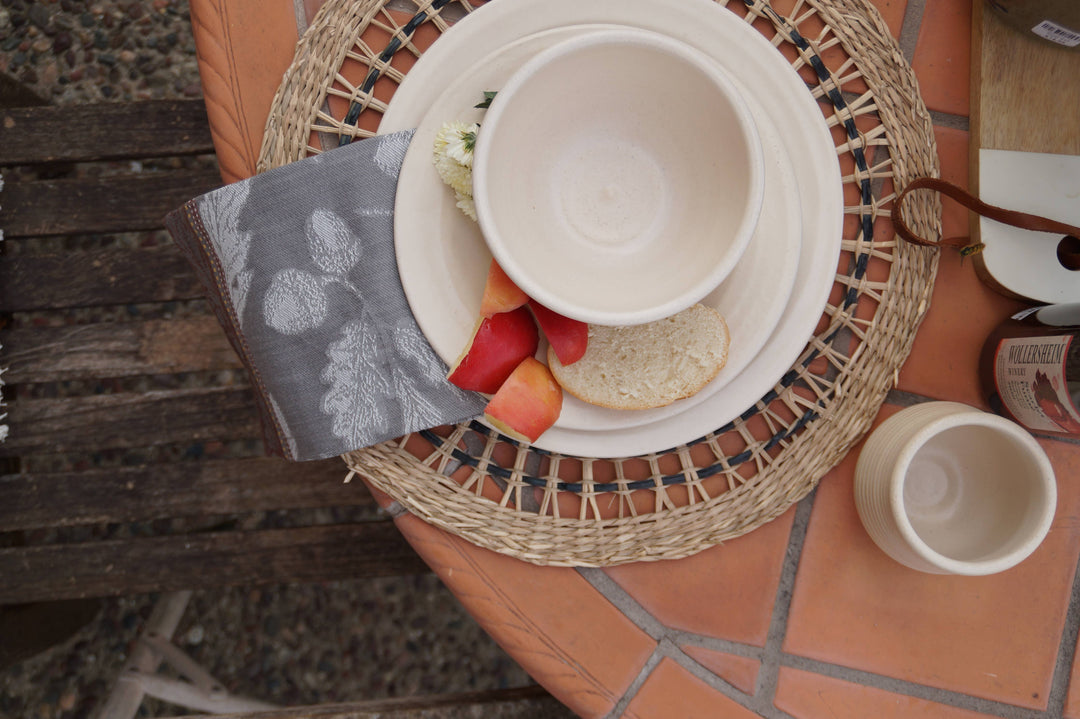 Farmhouse Ridges Dinner Plate - Drift White