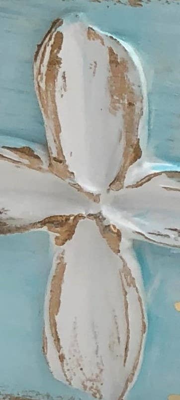 3x10 Traditional Cross handmade textured wood block