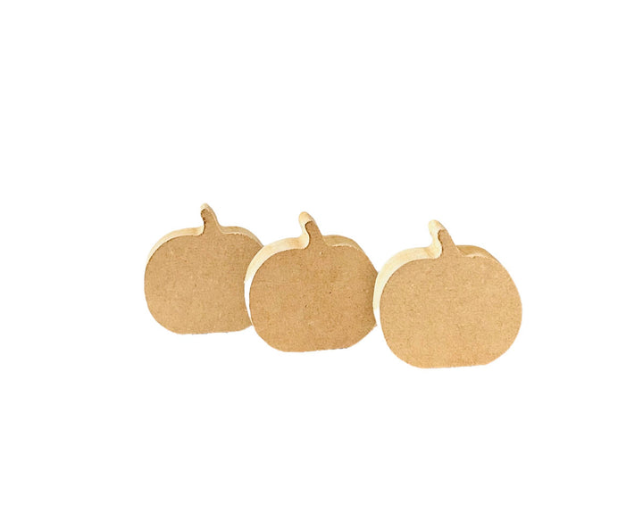 Primitive/Rustic Wood MINI Pumpkins Bowl Fillers - Set of 4