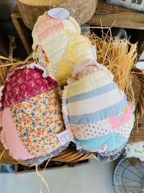 Vintage Fabric Easter Eggs