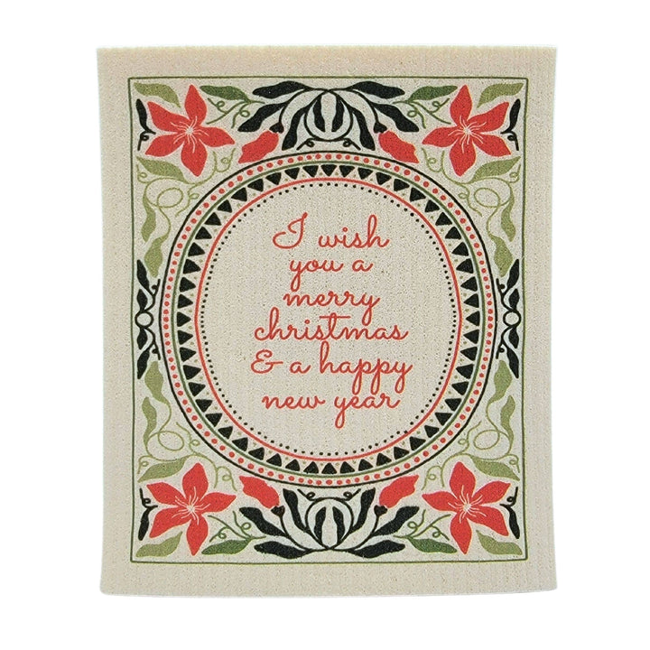 I Wish You a Merry Christmas Swedish Dishcloths - Christmas Decor