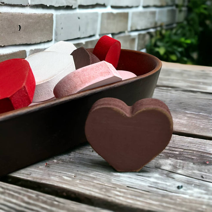 Primitive/Rustic MINI Wood Valentine’s Day Hearts - set of 3