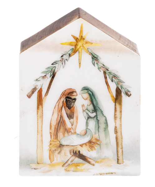 Watercolor Nativity Blocks