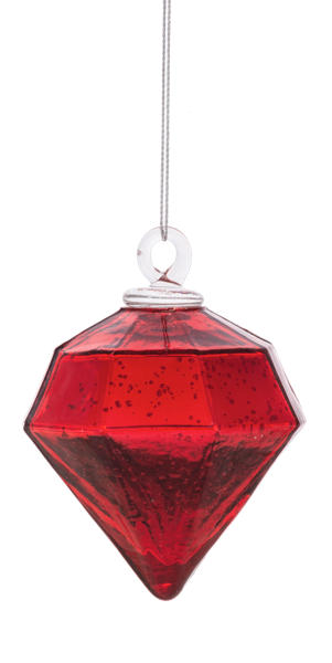 Kugel Red Diamond Shape Ornaments