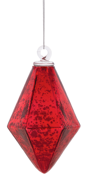 Kugel Red Diamond Shape Ornaments