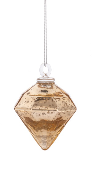 Kugel Gold Diamond Shape Ornaments