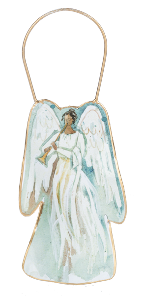 Watercolor Angel Ornaments