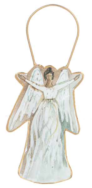 Watercolor Angel Ornaments