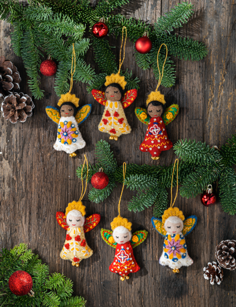 Embroidered Angel Ornaments