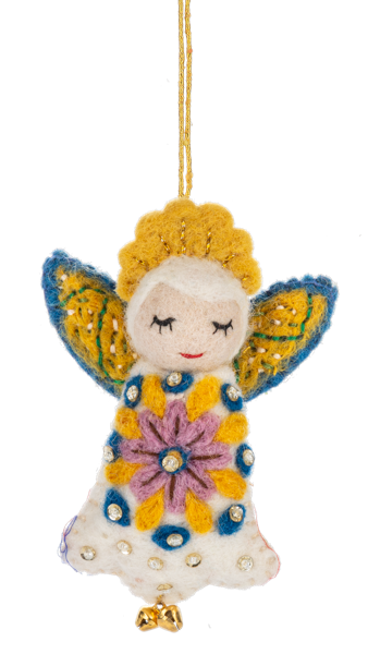 Embroidered Angel Ornaments