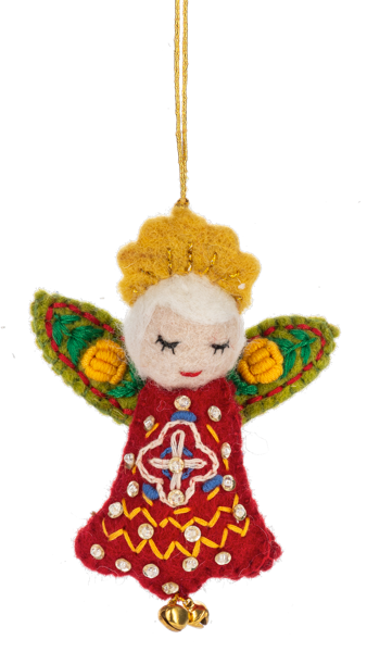 Embroidered Angel Ornaments