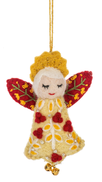 Embroidered Angel Ornaments
